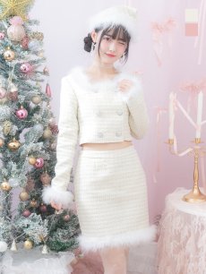 画像1: SALE!【即日発送】【サンタコス 3点セット】【XS-Lサイズ/2カラー】ロングスリーブツイードサンタコスプレ[OF01] (1)