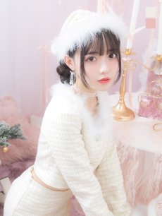 画像3: SALE!【即日発送】【サンタコス 3点セット】【XS-Lサイズ/2カラー】ロングスリーブツイードサンタコスプレ[OF01] (3)