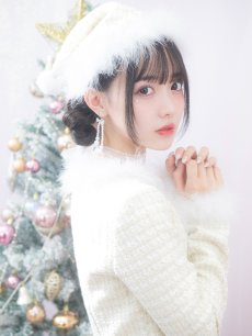 画像4: SALE!【即日発送】【サンタコス 3点セット】【XS-Lサイズ/2カラー】ロングスリーブツイードサンタコスプレ[OF01] (4)