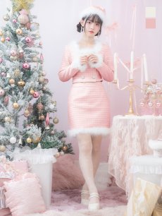 画像35: SALE!即日発送!【サンタコス 3点セット】【XS-Lサイズ/2カラー】ロングスリーブツイードサンタコスプレ[OF01] (35)