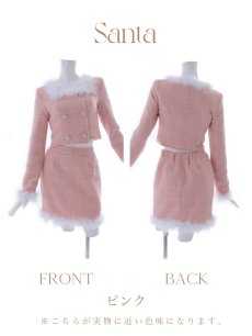 画像44: SALE!即日発送!【サンタコス 3点セット】【XS-Lサイズ/2カラー】ロングスリーブツイードサンタコスプレ[OF01] (44)