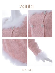 画像45: SALE!即日発送!【サンタコス 3点セット】【XS-Lサイズ/2カラー】ロングスリーブツイードサンタコスプレ[OF01] (45)
