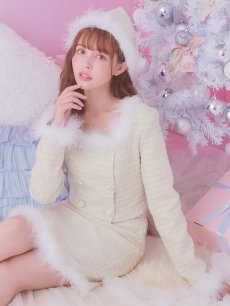 画像18: SALE!即日発送!【サンタコス 3点セット】【XS-Lサイズ/2カラー】ロングスリーブツイードサンタコスプレ[OF01] (18)