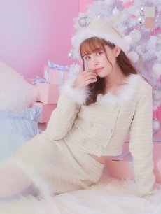 画像4: SALE!即日発送!【サンタコス 3点セット】【XS-Lサイズ/2カラー】ロングスリーブツイードサンタコスプレ[OF01] (4)