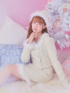 画像6: SALE!即日発送!【サンタコス 3点セット】【XS-Lサイズ/2カラー】ロングスリーブツイードサンタコスプレ[OF01] (6)