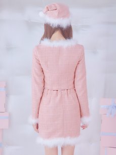 画像41: SALE!即日発送!【サンタコス 3点セット】【XS-Lサイズ/2カラー】ロングスリーブツイードサンタコスプレ[OF01] (41)