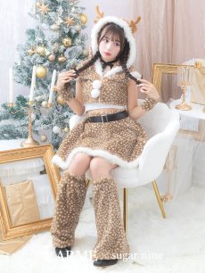 画像3: 【即日発送】【サンタコス 6点セット】【S-Lサイズ/1カラー】セットアップフレアサンタ[OF01] (3)