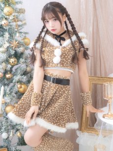 画像5: 【即日発送】【サンタコス 6点セット】【S-Lサイズ/1カラー】セットアップフレアサンタ[OF01] (5)