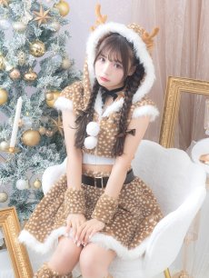 画像7: 【即日発送】【サンタコス 6点セット】【S-Lサイズ/1カラー】セットアップフレアサンタ[OF01] (7)