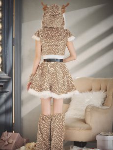 画像15: 【即日発送】【サンタコス 6点セット】【S-Lサイズ/1カラー】セットアップフレアサンタ[OF01] (15)