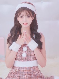 画像18: 即日発送!【サンタコス 5点セット】【S-Lサイズ/3カラー】ツイードチェック2段フレアスカートサンタコスプレ[OF01] (18)