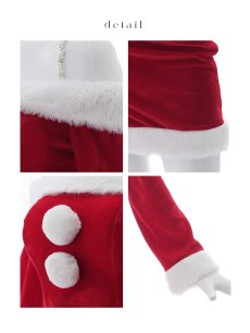 画像25: 【即日発送】【サンタコス 4点セット】【S-Lサイズ/2カラー】オフショルダーセットアップサンタコスプレ[OF01] (25)