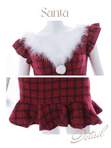画像19: SALE!【サンタコス 5点セット】【S-XLサイズ/1カラー】マーメイドチェックサンタコスプレ[OF01] (19)