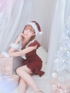 画像6: SALE!【サンタコス 5点セット】【S-XLサイズ/1カラー】マーメイドチェックサンタコスプレ[OF01] (6)