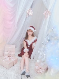 画像8: SALE!【サンタコス 5点セット】【S-XLサイズ/1カラー】マーメイドチェックサンタコスプレ[OF01] (8)