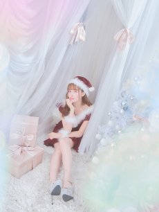 画像9: SALE!【サンタコス 5点セット】【S-XLサイズ/1カラー】マーメイドチェックサンタコスプレ[OF01] (9)