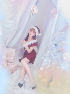 画像10: SALE!【サンタコス 5点セット】【S-XLサイズ/1カラー】マーメイドチェックサンタコスプレ[OF01] (10)