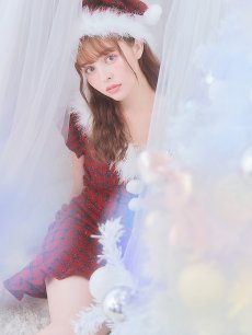 画像12: SALE!【サンタコス 5点セット】【S-XLサイズ/1カラー】マーメイドチェックサンタコスプレ[OF01] (12)