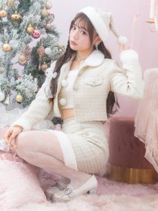 画像3: SALE!【即日発送】【サンタコス 5点セット】【XS-Lサイズ/1カラー】ジャケット付きツイードセットアップサンタ[OF01] (3)