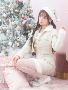 画像9: SALE!【即日発送】【サンタコス 5点セット】【XS-Lサイズ/1カラー】ジャケット付きツイードセットアップサンタ[OF01] (9)