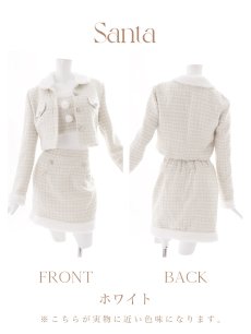 画像18: SALE!【即日発送】【サンタコス 5点セット】【XS-Lサイズ/1カラー】ジャケット付きツイードセットアップサンタ[OF01] (18)