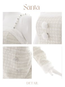 画像21: SALE!【即日発送】【サンタコス 5点セット】【XS-Lサイズ/1カラー】ジャケット付きツイードセットアップサンタ[OF01] (21)