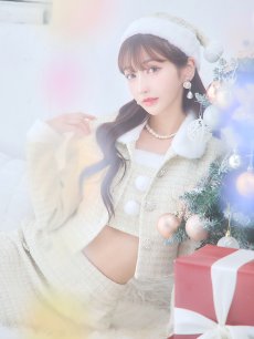 画像3: SALE!【即日発送】【サンタコス 5点セット】【XS-Lサイズ/1カラー】ジャケット付きツイードセットアップサンタ[OF01] (3)