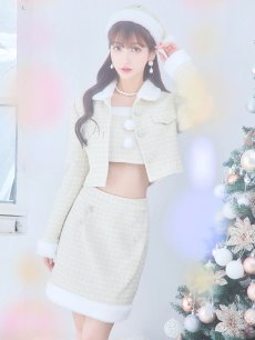 画像4: SALE!【即日発送】【サンタコス 5点セット】【XS-Lサイズ/1カラー】ジャケット付きツイードセットアップサンタ[OF01] (4)