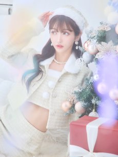 画像8: SALE!【即日発送】【サンタコス 5点セット】【XS-Lサイズ/1カラー】ジャケット付きツイードセットアップサンタ[OF01] (8)