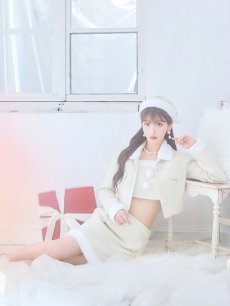 画像9: SALE!【即日発送】【サンタコス 5点セット】【XS-Lサイズ/1カラー】ジャケット付きツイードセットアップサンタ[OF01] (9)