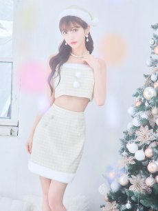 画像14: SALE!【即日発送】【サンタコス 5点セット】【XS-Lサイズ/1カラー】ジャケット付きツイードセットアップサンタ[OF01] (14)