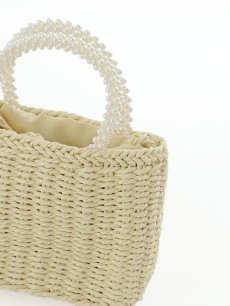 画像6: 【バッグ】パールハンドル編みバッグ【Fサイズ/1カラー】[YMT] (6)