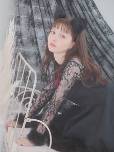 画像15: 【SALE!!】【即日発送】【ハロウィン】 レースブラックキャット / 黒猫【コスプレ2点セット】【S-XLサイズ/1カラー】[HC03] (15)