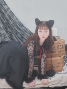 画像7: 【SALE!!】【即日発送】【ハロウィン】 レースブラックキャット / 黒猫【コスプレ2点セット】【S-XLサイズ/1カラー】[HC03] (7)