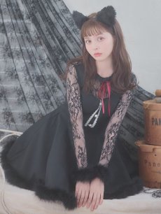 画像8: 【SALE!!】【即日発送】【ハロウィン】 レースブラックキャット / 黒猫【コスプレ2点セット】【S-XLサイズ/1カラー】[HC03] (8)