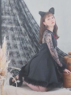 画像11: 【SALE!!】【即日発送】【ハロウィン】 レースブラックキャット / 黒猫【コスプレ2点セット】【S-XLサイズ/1カラー】[HC03] (11)