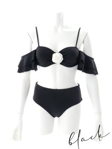 画像25: 【即日発送】【ビキニ】【水着】カメリアフラワービキニ 2点セット [YMT] (25)