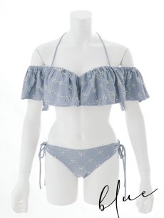 画像29: 【即日発送】【ビキニ】【水着】ビジューオフショルダーフリルビキニ 2点セット[YMT] (29)