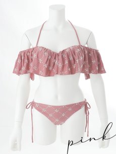 画像31: 【即日発送】【ビキニ】【水着】ビジューオフショルダーフリルビキニ 2点セット[YMT] (31)