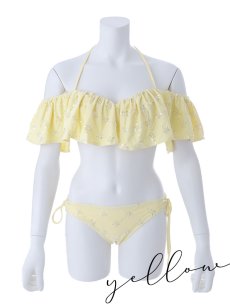 画像27: 【即日発送】【ビキニ】【水着】ビジューオフショルダーフリルビキニ 2点セット[YMT] (27)