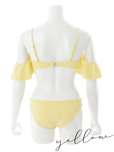 画像28: 【即日発送】【ビキニ】【水着】ビジューオフショルダーフリルビキニ 2点セット[YMT] (28)