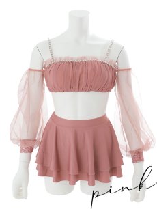 画像24: 【即日発送】【ビキニ】【水着】オフショルダーシアースリーブビキニ [YMT] (24)