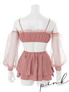 画像25: 【即日発送】【ビキニ】【水着】オフショルダーシアースリーブビキニ [YMT] (25)