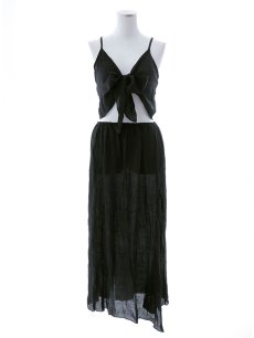 画像4: 【ビキニ】【水着小物：カーディガン】カバーアップトップ & ハイスプリット スカート [HC03] (4)