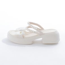 画像12: 【水着小物：ビーチサンダル】パール付き/ リボン/ 厚底サンダル[YMT] (12)