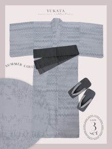 画像16: 【即日発送】【メンズ浴衣】グレイッシュニュアンス紳士浴衣 [YMT] (16)