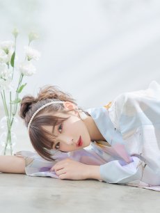 画像1: 【即日発送！】アイシーフラワー牡丹浴衣 【浴衣3点セット 浴衣/帯/下駄】 [YMT] (1)