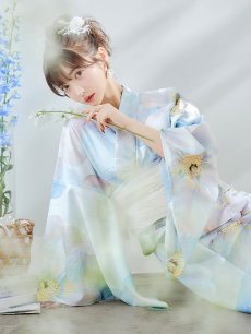 画像16: 【即日発送】アイシーフラワー牡丹浴衣 【浴衣3点セット 浴衣/帯/下駄】 [YMT] (16)