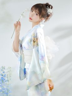 画像3: 【即日発送】アイシーフラワー牡丹浴衣 【浴衣3点セット 浴衣/帯/下駄】 [YMT] (3)