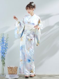 画像4: 【即日発送】アイシーフラワー牡丹浴衣 【浴衣3点セット 浴衣/帯/下駄】 [YMT] (4)